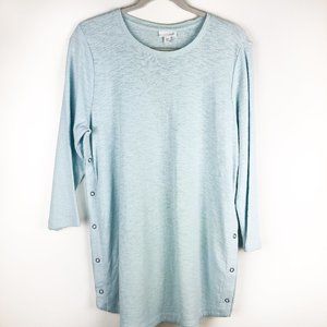 J.Jill 3/4 Sleeve Tunic Shirt Blouse Sz L NWT